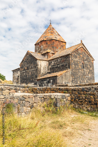 Obraz na płótnie Western Asia, Eurasia, South Caucasus, Republic of Armenia. Sevan. The church of Surp Arakelots at the Sevanavank Monastery complex on Lake Sevan. w salonie