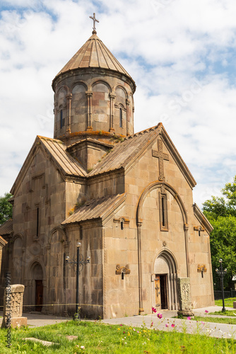Obraz na płótnie Western Asia, Eurasia, South Caucasus, Republic of Armenia. Tsakhkadzor. Kecharis Monastery. An 11th C. medieval monastic complex. Exterior view of Katoghike Church. w salonie