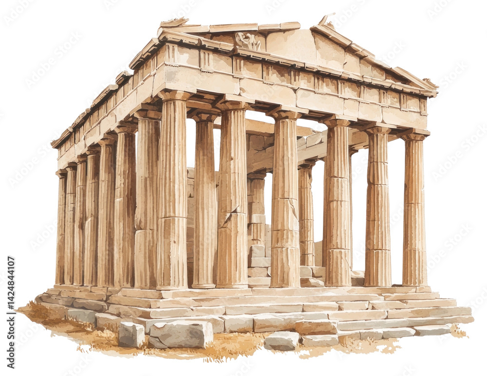 Obraz premium PNG An ancient Greece architecture parthenon building.
