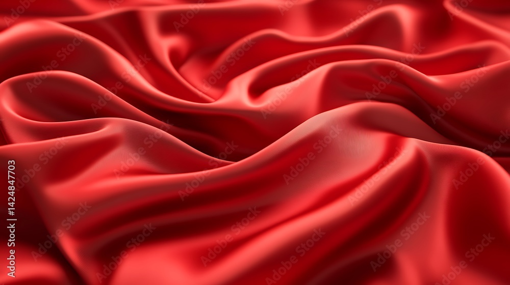 Obraz premium Red Silk Drape Texture