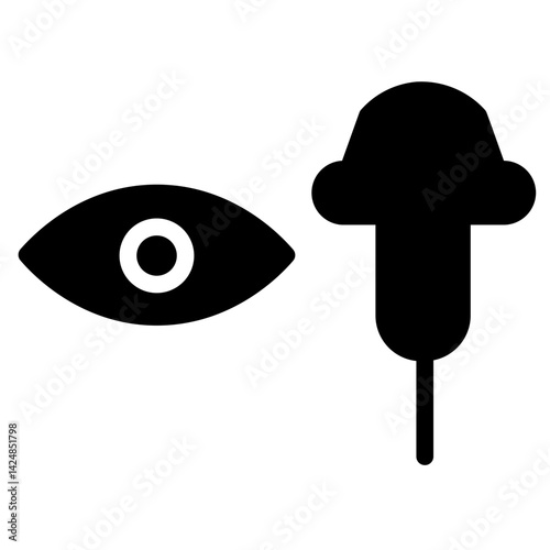 Drops Eye Medical Line Icon