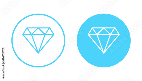 Diamond icon vector. diamond gems sign and symbol
