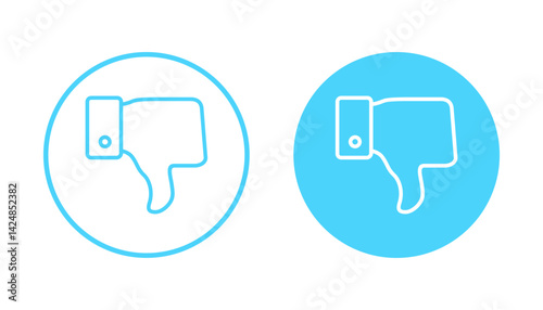Dislike icon vector. dislike sign and symbol. Hand with thumb down