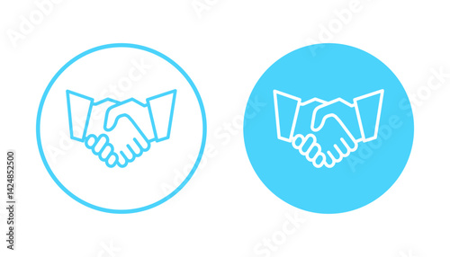 Handshake icon vector. business handshake sign and symbol. contact agreement