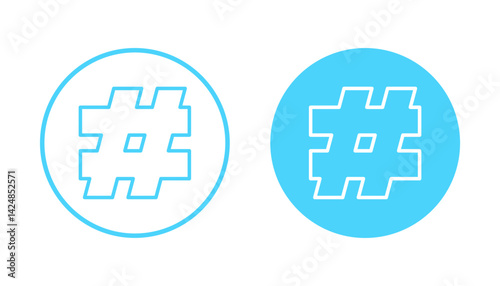 Hashtag icon vector. hashtag sign and symbol