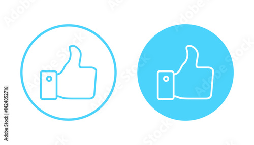 Like icon vector. Thumbs up sign and symbol. Hand like