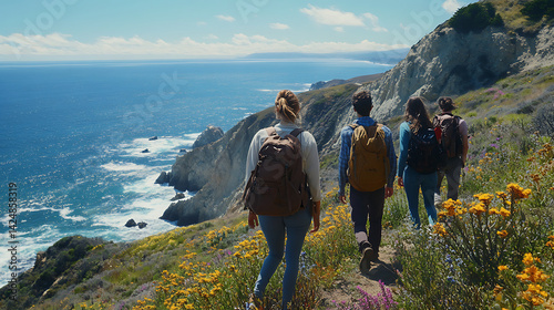 A group of adventurers enjoying the hicking