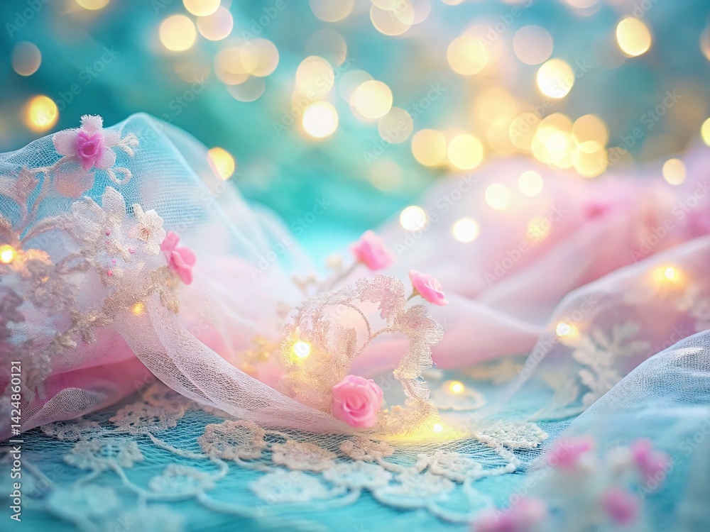 Delicate Spring Lace Overlay: Long Exposure Photography - Soft Focus, Bokeh Delicate Spring Lace Overlay: Long Exposure Photography - Soft Focus, Bokeh