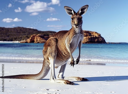 Kangaroo on a Beach in Australia