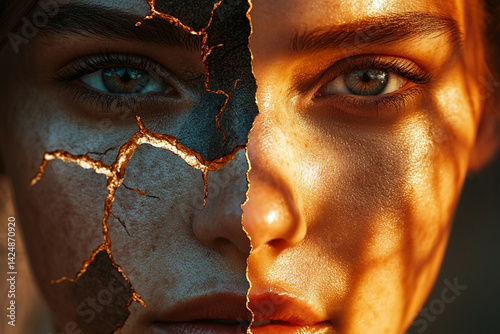 Golden Grace: Beauty in the Broken Lines