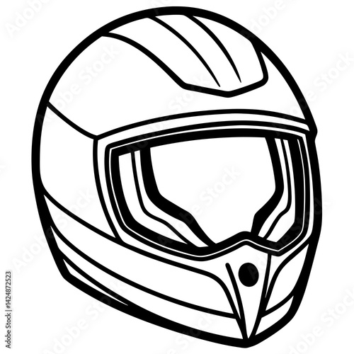 crash helmet isolated vector art illustration