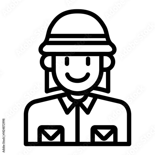 female archaeologist icon	