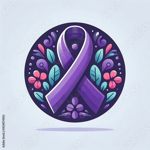 World Alzheimer’s Day design template good for celebration usage. purple ribbon vector illustration. ribbon vector illustration. vector eps 10.