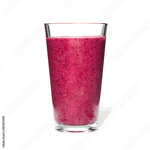 Wallpaper Mural Vibrant Purple Berry Smoothie in a Clear Glass Torontodigital.ca
