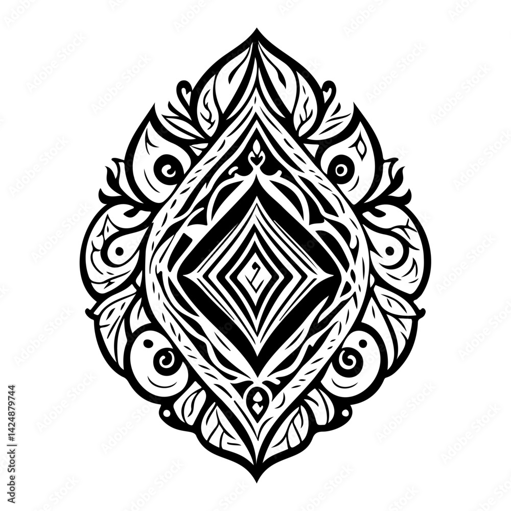 Fototapeta premium Abstract Decorative Diamond Shape Design Element