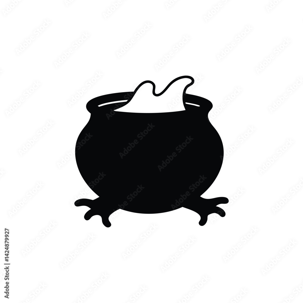 Fototapeta premium Cauldron Silhouette Vector Illustration