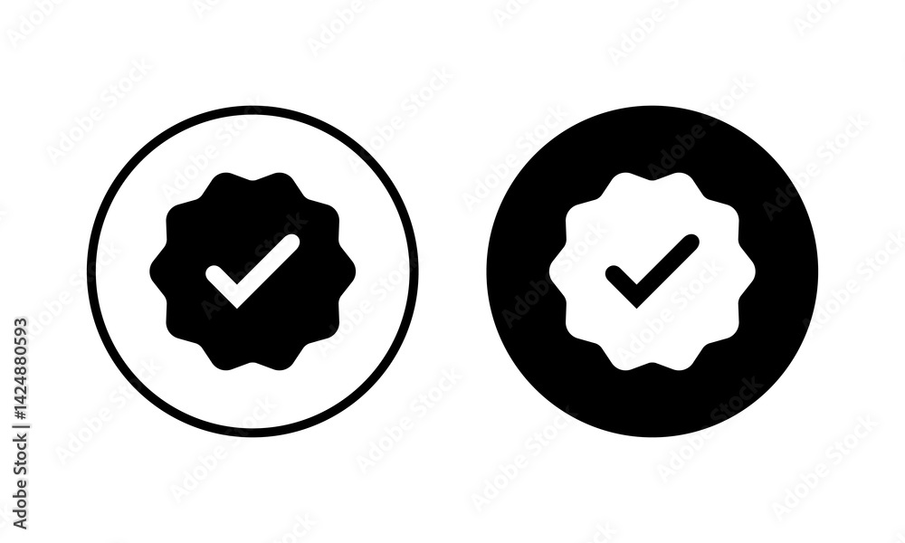 verified icon vector illustration. verification check mark. approved sign and symbol verified icon vector illustration. verification check mark. approved sign and symbol