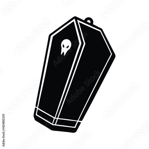 Floating Coffin with Chains and Aura Silhouette