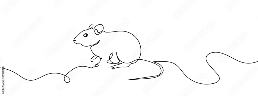 continuous line rat Simple lines, transparent background, editable strokes. continuous line rat Simple lines, transparent background, editable strokes.