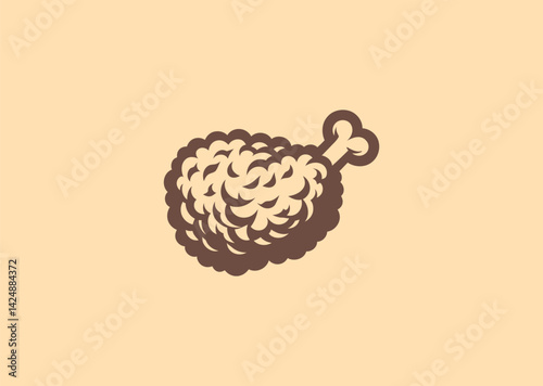 Crispy fried chicken logo with bold food appeal