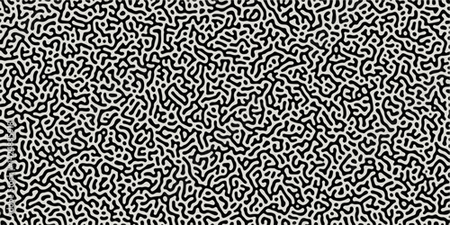 Abstract Reaction-diffusion Turing pattern natural texture gray gradient color scheme. Linear design with biological algorithm psychedelic background. Reaction-diffusion or truing patter
