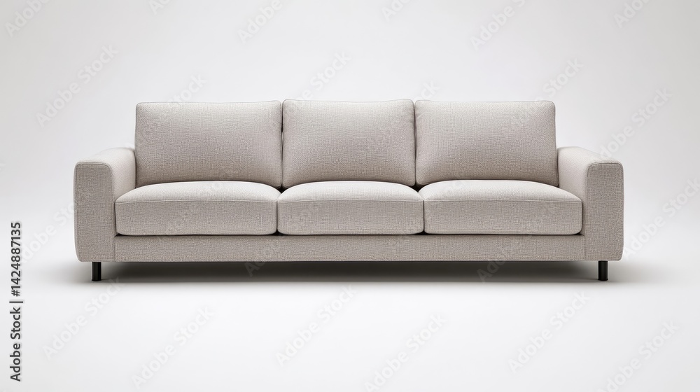 Fototapeta premium Beige couch, modern design, simple