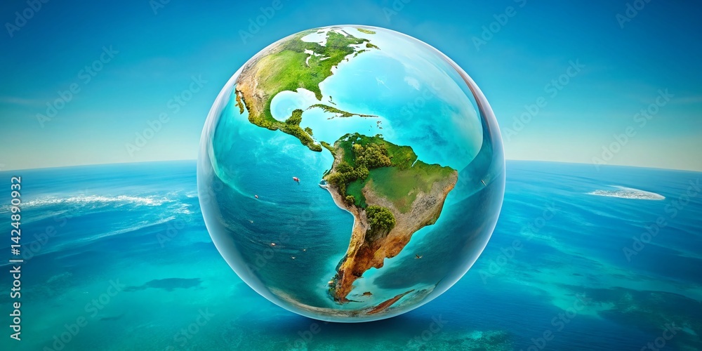 Fototapeta premium Mexico Map Location: North America, Central America, Caribbean, Geographic Position, World Map