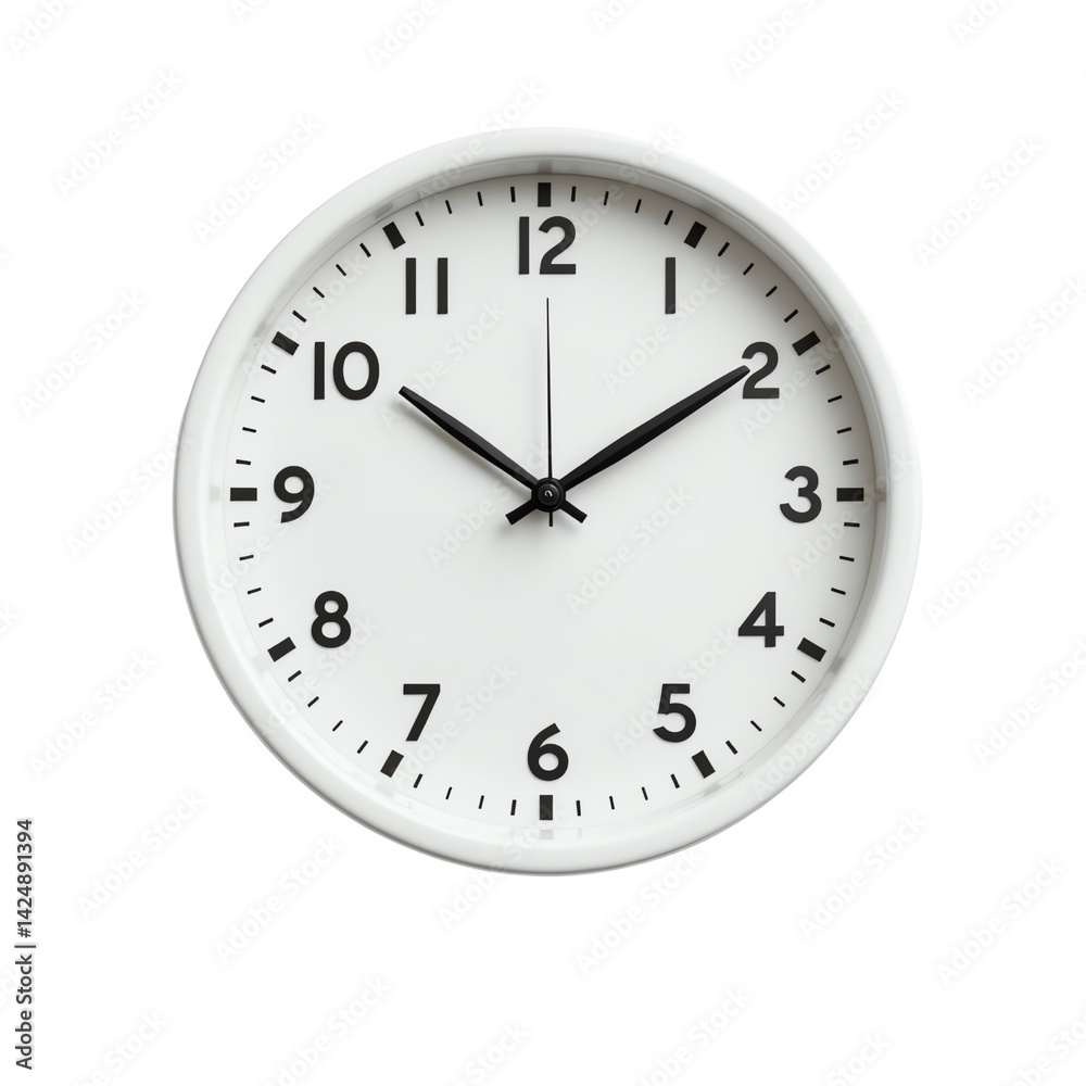 Elegant wall clock displaying accurate time. Elegant wall clock displaying accurate time.