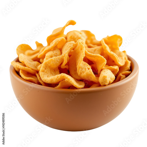 A bowl of crispy golden snacks ready to enjoy.