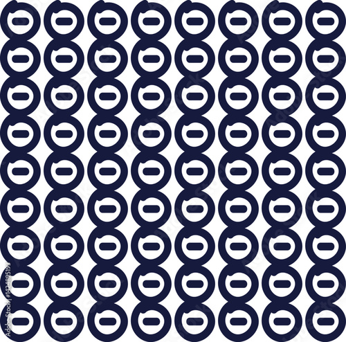 A texture or background of closely spaced thick circles with stripes inside.