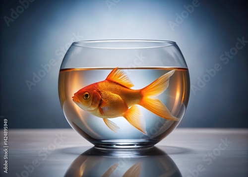 Minimalist Goldfish Bowl Still Life: Simple Elegance in Home Decor