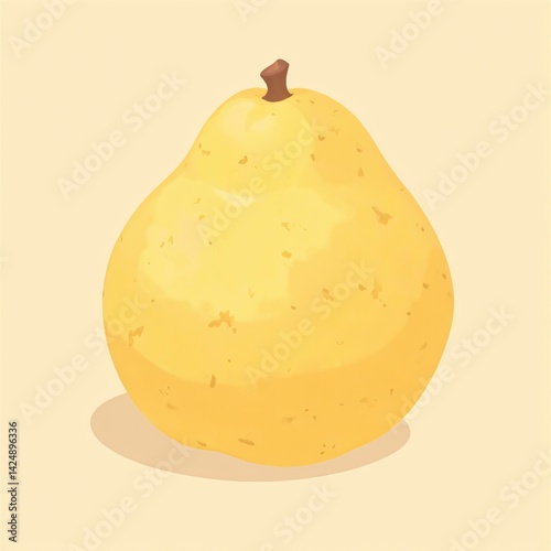 Yellow Pear Fruit Illustration