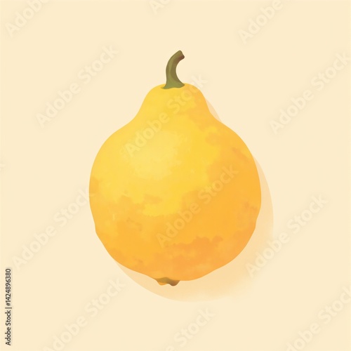 Yellow Squash Illustration, Autumn Harvest
