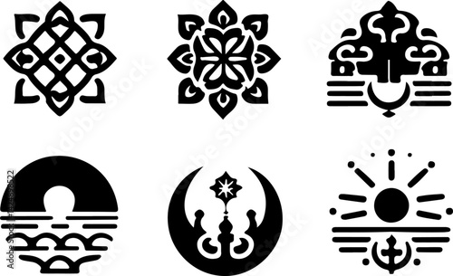sketch vector illustration silhouette design collection decoration ornament icon logo symbol mascot religious and cultural religion ethnic abstract modern minimalist