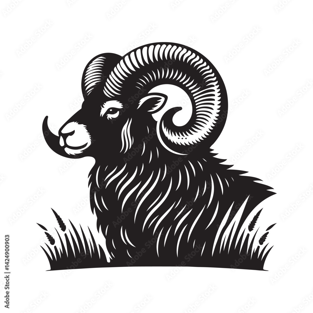 Fototapeta premium vector illustration of a rhinoceros