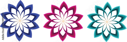colorful vector flower design pattern