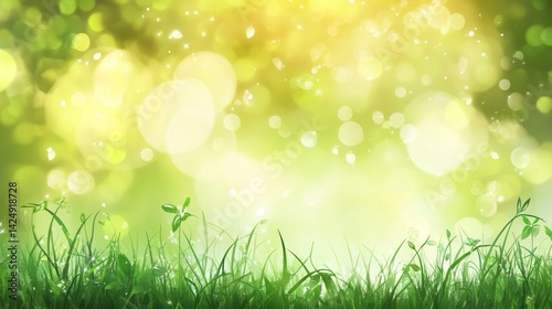 Nature's tranquility lush green grass and soft light serene landscape peaceful environment captivating viewpoint