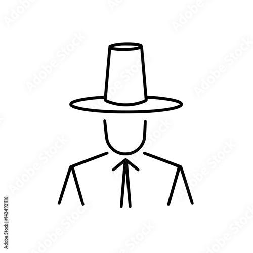 Traditional Korean hat icon