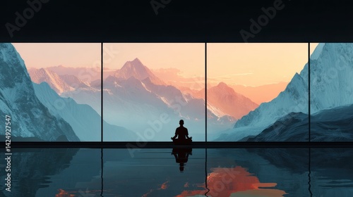 Serenity amidst majestic peaks