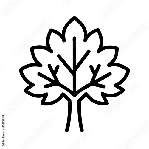 sycamore tree line drawn outline vector art - illustration of sycamore tree isolated transparent background