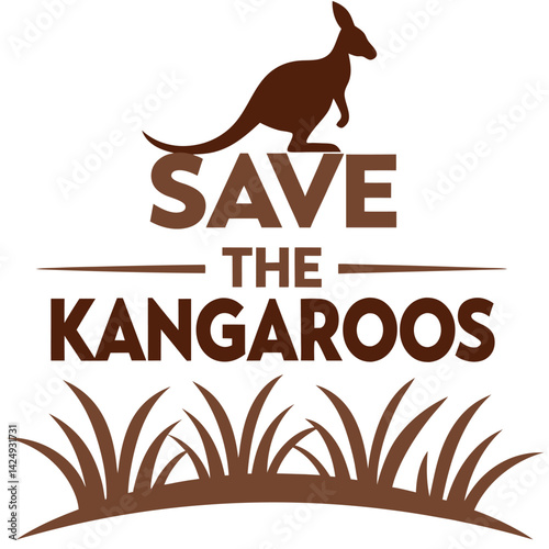 Save The Kangaroos Australia Wildlife Conservation T-Shirt.
