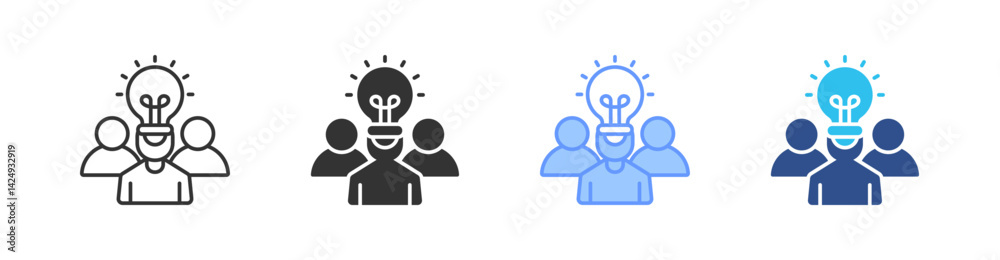 Leader Multi Style Icon Set Vector Leader Multi Style Icon Set Vector