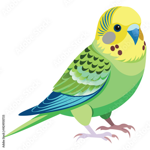 Budgerigar birds shilhotee vector isolated on white background