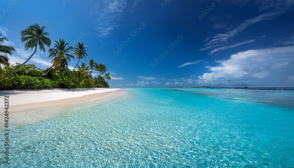 Fototapeta premium Artificial Beach Paradise Tropical Getaway
