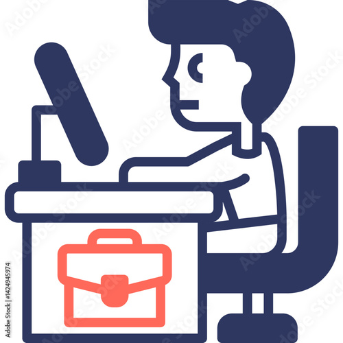 Work mixed color icon
