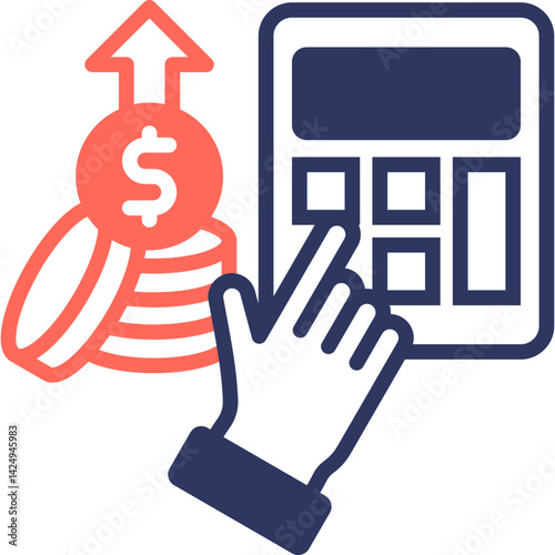 Accounting mixed color icon