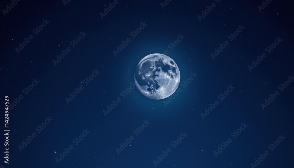 Obraz premium Moonlit night sky