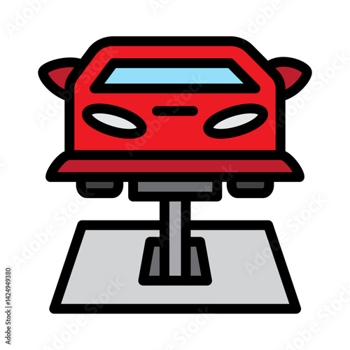 Car Service Vector Filled Icon Design