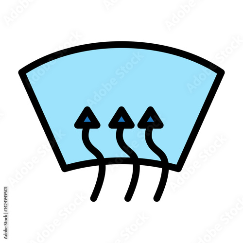 Car Defrost Vector Filled Icon Design