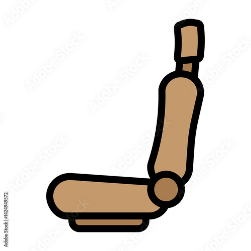 Car Seat Vector Filled Icon Design